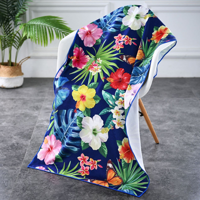 Buy Edge To Edge Printing Custom Microfiber Beach Towels With Low Cost online manufacture