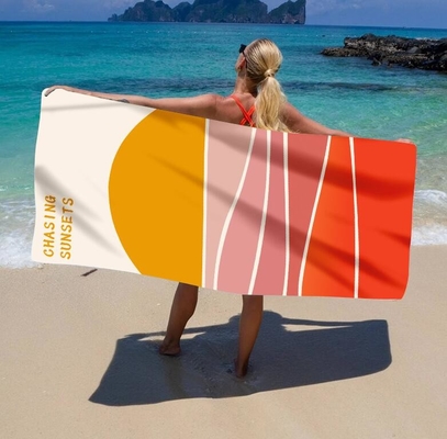 Buy Customizable Microfiber Pool Towels Easy Carrier Versatile Sandless Beach Towel online manufacture