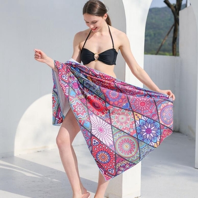Buy Customizable Size And Printing Quick Dry Beach Towel Microfiber Material online manufacture