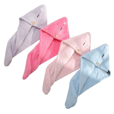 Buy 25x65cm Microfiber Hair Towel Wrap Antibacterial Washable Holeproof online manufacture