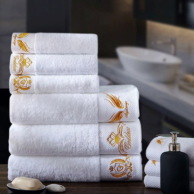 comprar Conjunto de toallas de hotel fácil de mantener Conjunto de toallas de lujo personalizable 100% algodón online manufacture