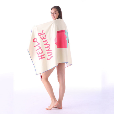 Easy Cleaning Microfiber Suede Beach Towel Fast Dry Custom Moisture Proof
