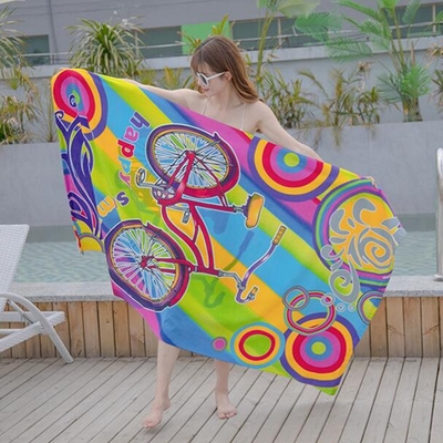 Long Lasting Easy Cleanup Custom Printed Microfiber Towels For Beach And Pool