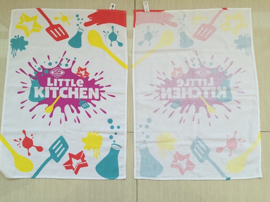 Space Saving Promotional Tea Towels Easy Carrier 100 % Cotton Material