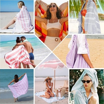 Sand Free Tassel Beach Towel Softness quick dry Bath Towel With Tassels