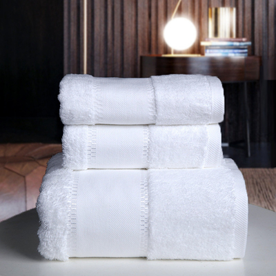 Luxury And Customized Hotel Quality White Bath Towels Odor Resistant
