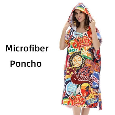Quick Dry Lightweight Microfiber Poncho Towel Customized Microfiber Changing Poncho